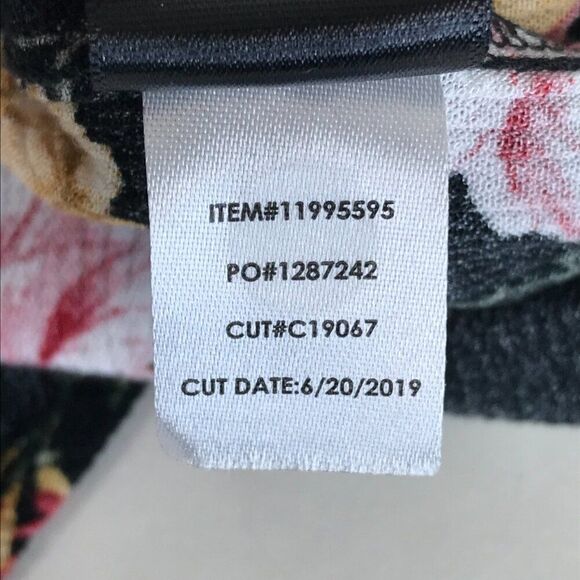 Torrid Babydoll Gauze Keyhole Front Tunic Top Women's Plus 3/3X Black Floral - Picture 12 of 13